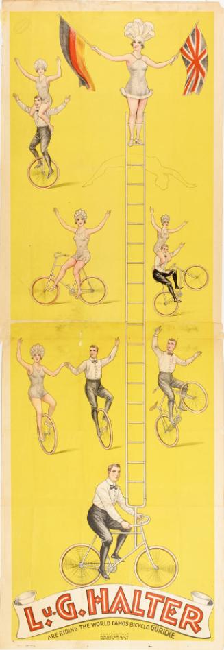 Lu. G. Halter are Riding the World Famos Bicycle Göricke