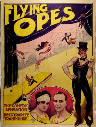 Flying Opes, The Comedy Sensation and Recktrapeze, Trampoline
