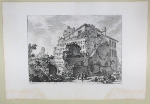 Veduta esterna delle trè sale sepolcrali, credute della Famiglia di Augusto (from Le Antichita Romane series)