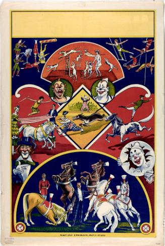 Stock poster with various performance scenes