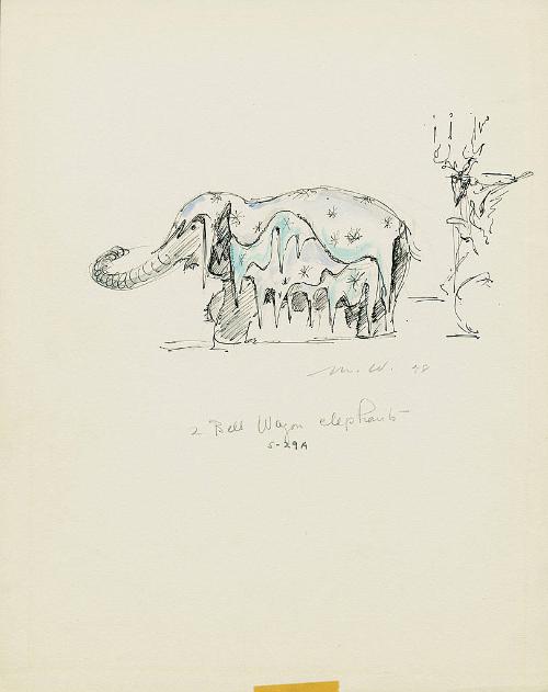 Bell Wagon Elephant with Snow