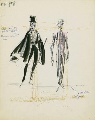 Man in Top Hat and Man in Striped Outfit