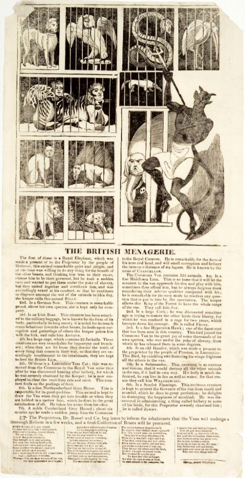 Satirical Bill "The British Menagerie"