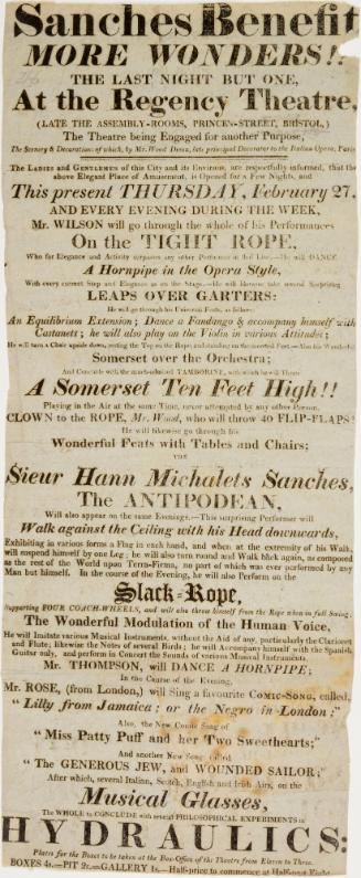 Handbill for Regency Theatre, February 27, no year