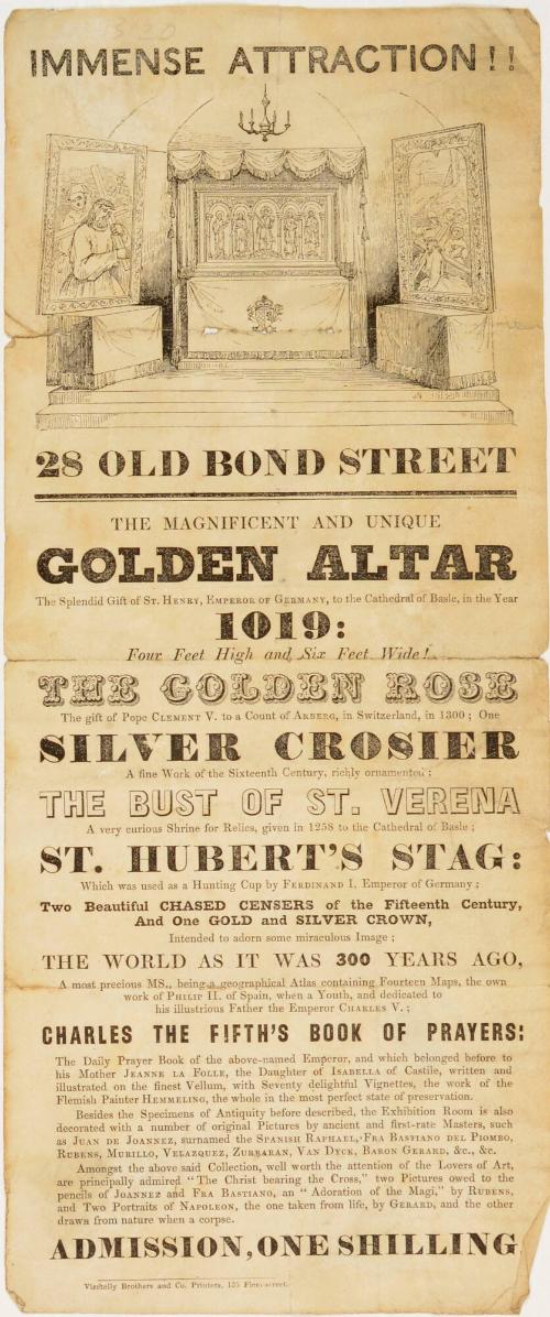 Playbill for 28 Old Bond Street.