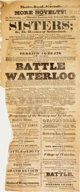Playbill for Theatre-Royal Newcastle. July 27-28, 1825