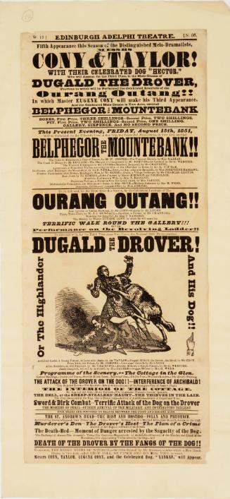 Playbill for Edinburgh Adelphi Theatre August 15, 1851