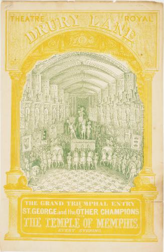 Illustrated playbill for Theatre Royal, Drury Lane, London