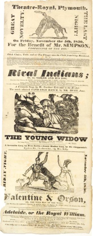 Playbill for Theatre-Royal, Plymouth. November 5, 1830