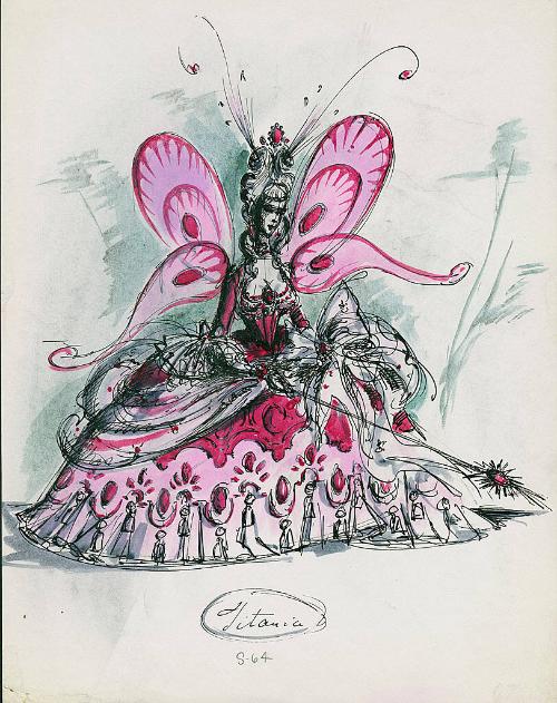 Miles White, American, 1914-2000, Titania from A Mid Summer Night's Dream, 1950, Watercolor and…