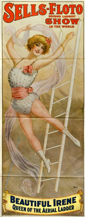 Sells Floto: Beautiful Irene Queen On Ladder